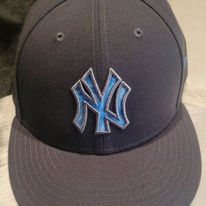 New Era Navy Blue Cap with Light Blue Logo